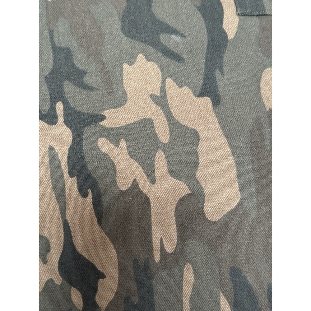 Kroix Premium Denim Size Women's S/M‎ Olive Green Animal Print Leggings Buttons - Picture 8 of 8